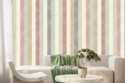 Fototapeta: Kolorowe paski w jodełkę