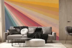 Fototapeta: Kolorowe paski w stylu vintage