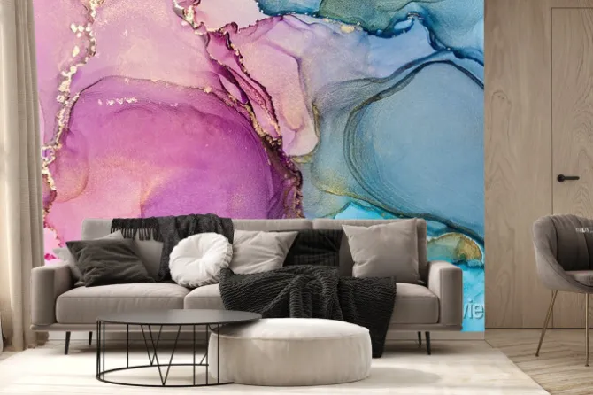 Fototapeta: Kolorowe plamy tuszu