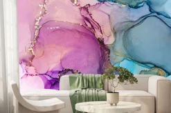 Fototapeta: Kolorowe plamy tuszu