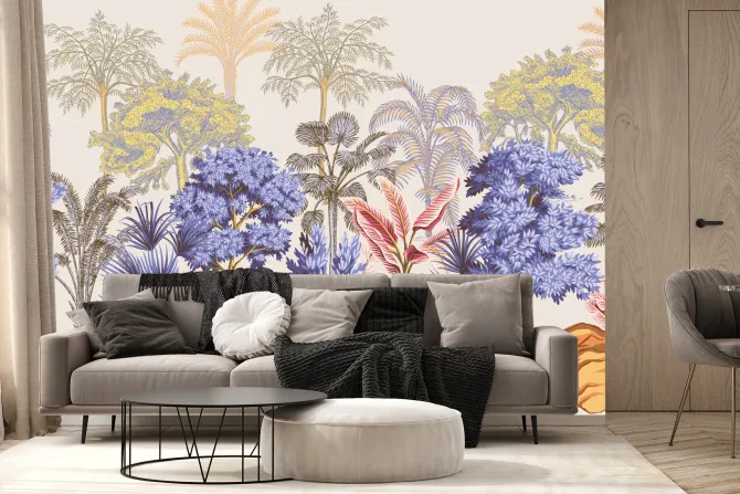 Fototapeta: Kolorowe rośliny tropikalne w dżungli