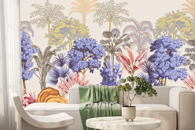 Fototapeta: Kolorowe rośliny tropikalne w dżungli