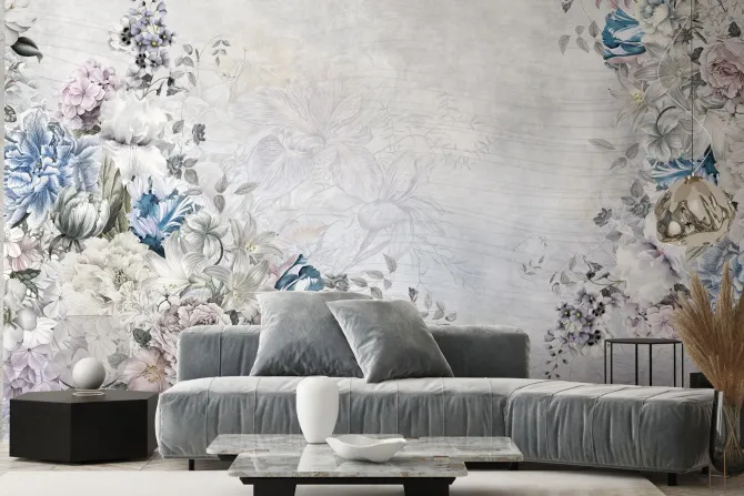 Fototapeta: Kolorowe romantyczne kwiaty