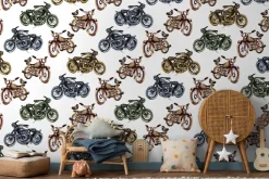 Fototapeta: Kolorowe vintage motocykle