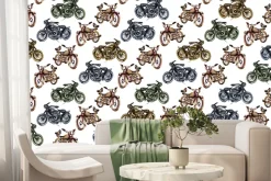 Fototapeta: Kolorowe vintage motocykle