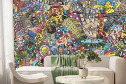 Fototapeta: Kolorowe wzory budynków i ludzi