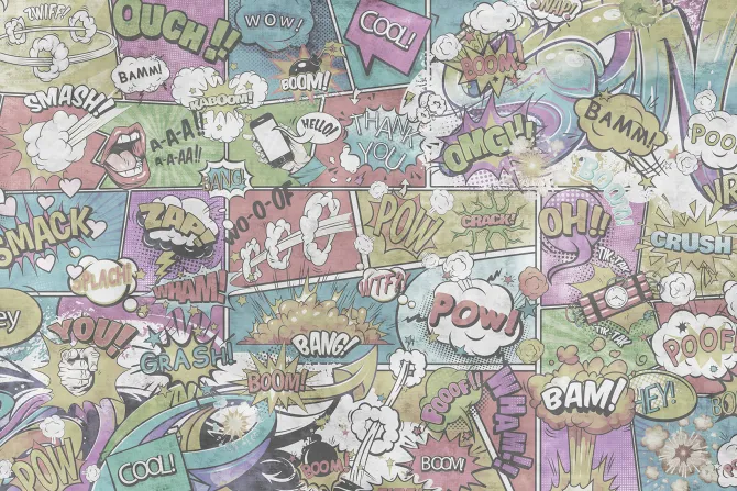 Fototapeta: Kolorowy komiks w stylu vintage