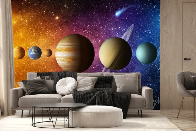 Fototapeta: Kolorowy układ słoneczny