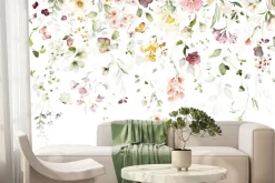 Fototapeta: Kompozycja kwiatowa z wiszących ogrodowych kwiatów