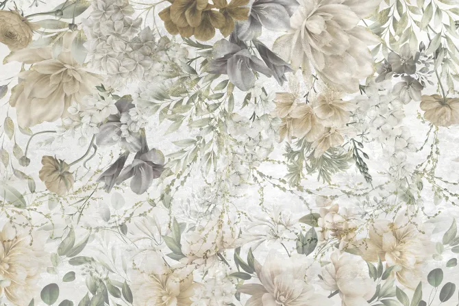 Fototapeta: Kompozycja z piwonii w stylu artystycznym