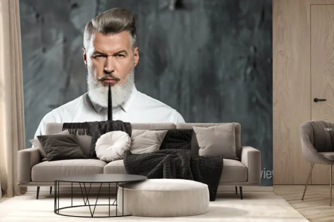 Fototapeta: Koncepcja dla stylowego mężczyzny z brodą dorosłych