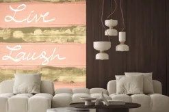 Fototapeta: Koncepcja obrazu live laugh love motywacyjny cytatem strony napisane