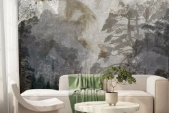 Fototapeta: Konie na tle leśnego krajobrazu