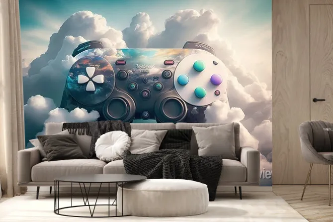 Fototapeta: Kontroler do gier w chmurach