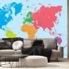 Fototapeta: Kontynentach świata i politycznej mapie
