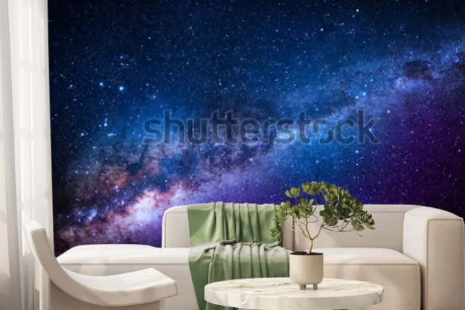 Fototapeta: Kosmiczna mgławica w kolorze błękitnym