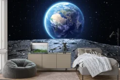 Fototapeta: Kosmiczny krajobraz z widokiem na ziemię