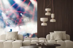 Fototapeta: Kołysać scenę koncertową. gitarzysta gra na gitarze elektrycznej.