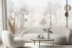 Fototapeta: Krajobraz las malunek z efektem betonu