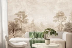 Fototapeta: Krajobraz lasu na betonie