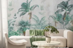 Fototapeta: Krajobraz tropikalna dżungla palmy liście eukaliptusa