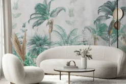 Fototapeta: Krajobraz tropikalna dżungla palmy liście eukaliptusa