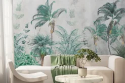 Fototapeta: Krajobraz tropikalna dżungla palmy liście eukaliptusa