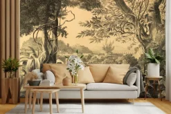 Fototapeta: Krajobraz w stylu vintage rośliny drzewa natura