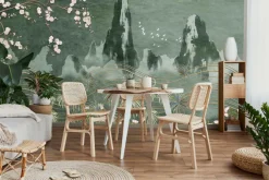 Fototapeta: Krajobraz w stylu chińskim rośliny góry ptaki