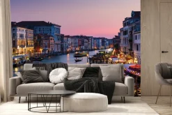 Fototapeta: Krajobraz wenecji z widokiem na zachód słońca