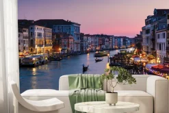 Fototapeta: Krajobraz wenecji z widokiem na zachód słońca