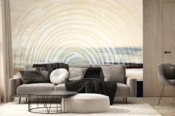 Fototapeta: Krajobraz z abstrakcyjną tęczą