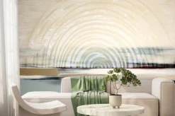 Fototapeta: Krajobraz z abstrakcyjną tęczą