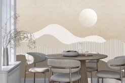 Fototapeta: Krajobraz z górami w stylu minimalistycznym