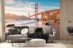 Fototapeta: Krajobraz z widokiem na most golden gate