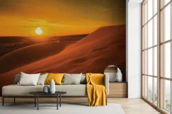 Fototapeta: Krajobraz zachodu słońca na pustyni