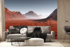 Fototapeta: Krajobraz zachodu słońca na marsie