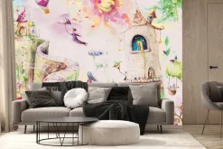 Fototapeta: Księżniczka w wieży zamkowej bajkowy krajobraz