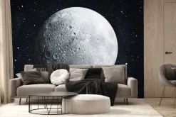 Fototapeta: Księżyc na tle gwiazd w nocy