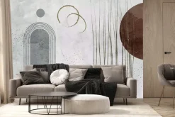 Fototapeta: Kształt łuków i okręgów na betonie