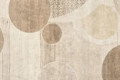 Fototapeta: Kształty kół i pasków w brązowej aranżacji