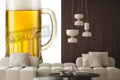 Fototapeta: Kubek piwa samodzielnie na białym tle ze ścieżką