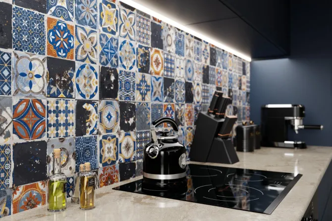 Fototapeta: Kwadratowe ornamentowe płytki