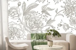 Fototapeta: Kwiatowy wzór w stylu vintage