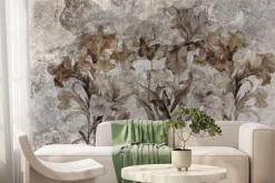 Fototapeta: Kwiaty i motyle wzór w stylu vintage