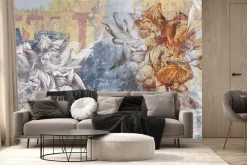 Fototapeta: Kwiaty lilie na abstrakcyjnym tle