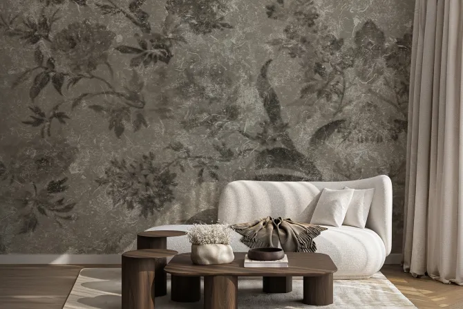 Fototapeta: Kwiaty piwonii w stylu retro