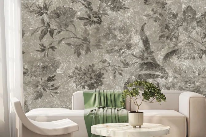 Fototapeta: Kwiaty piwonii w stylu retro