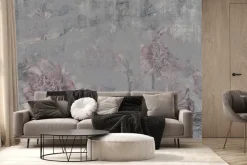 Fototapeta: Kwiaty piwonii na szary tle