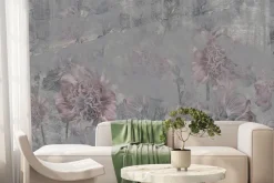 Fototapeta: Kwiaty piwonii na szary tle